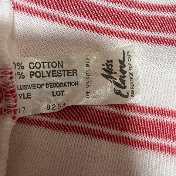 Vintage Miss Elaine Relax Pullover Short Robe Striped Short Sleeve OS - Picture 7 of 8